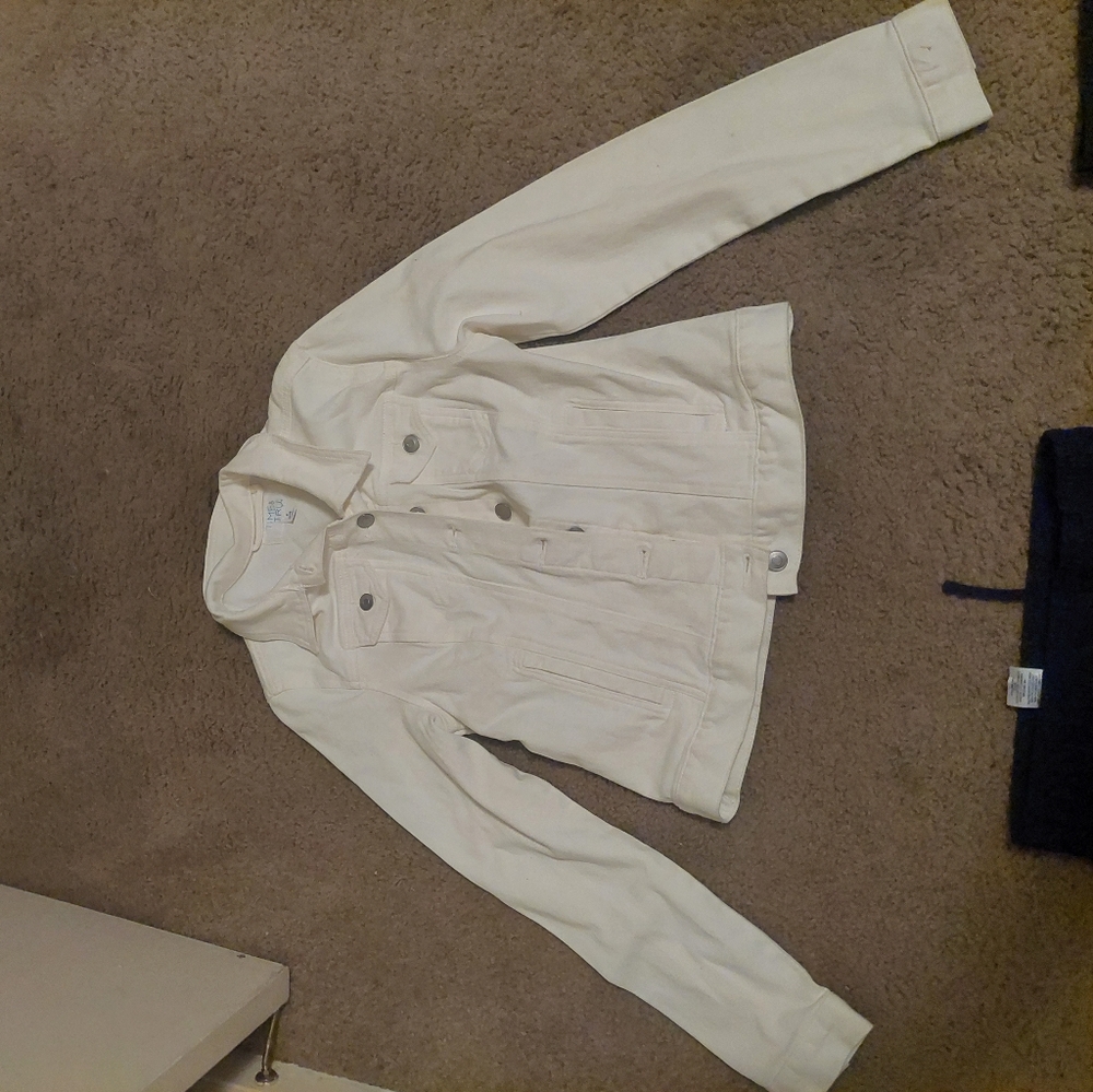 White blue Jean jacket